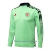 Sudadera De Entrenamiento Trajes Manchester United Cremallera De Cuarto 2022-23 Verde - Hombre